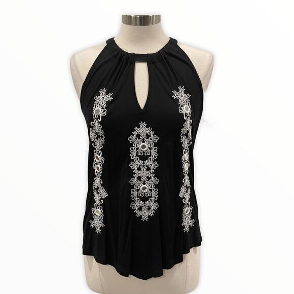 INC International Concepts Embellished Halter Top - Picture 1 of 10